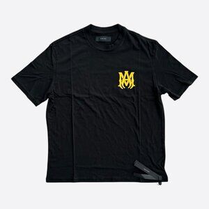 Amiri Black & Yellow MA Core Logo T-Shirt
